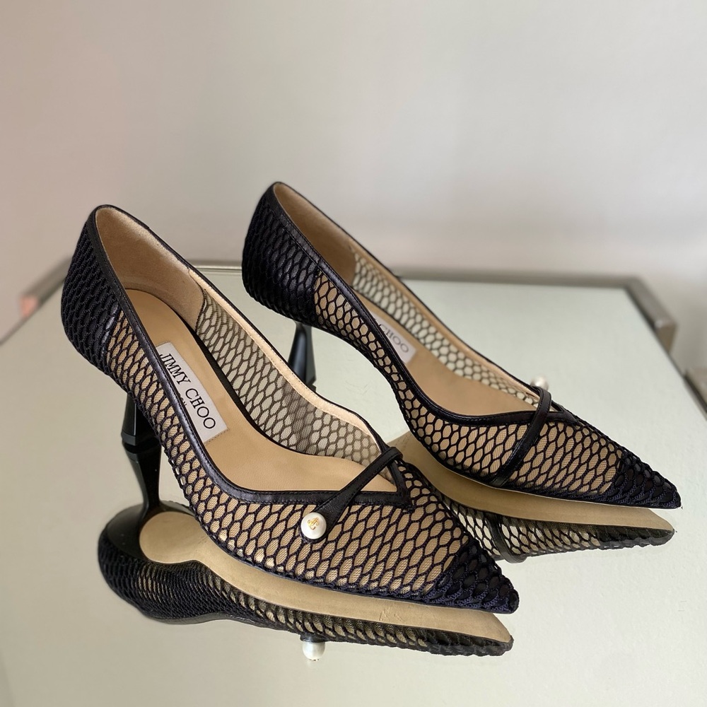 New JIMMY CHOO Rosalia 65 Mesh Pumps 36 $1,095 - Picture 13 of 13